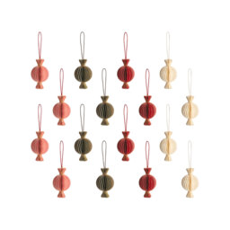 10cm Handmade Solid Colour Paper Hanging Figurine Ornament