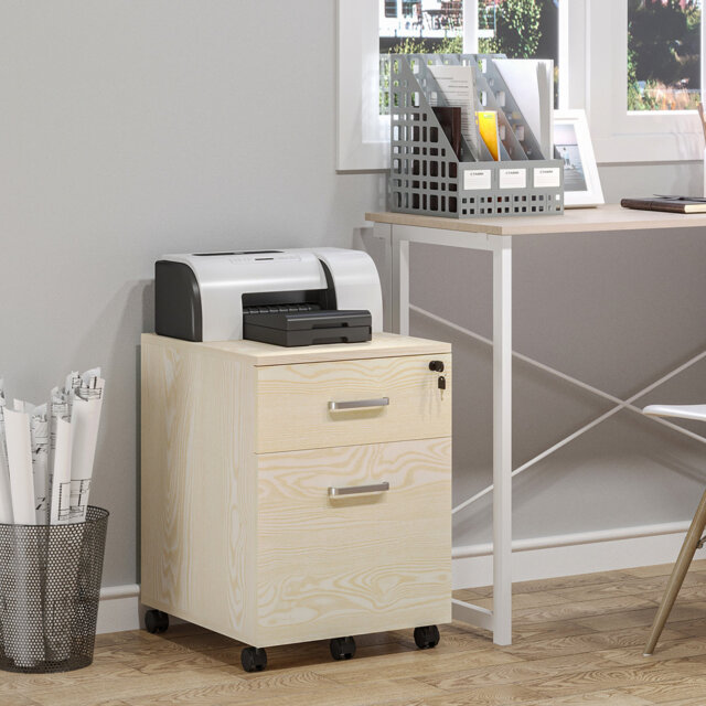 Brittani 40cm Wide 2 -Drawer Mobile File Cabinet