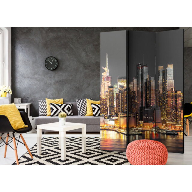 135cm W x 172cm H 3 - Panel One Sided Room Divider Folding Room Divider
