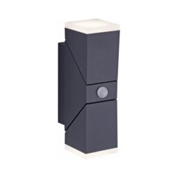 Portville Anthracite/White 2 - Bulb 22cm H Integrated LED Outdoor Flush Mount with Dusk to Dawn