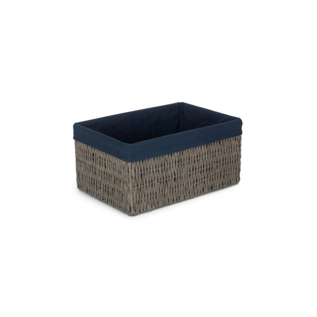 Wicker Paper Rope Storage Basket with Lining