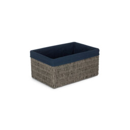 Wicker Paper Rope Storage Basket with Lining
