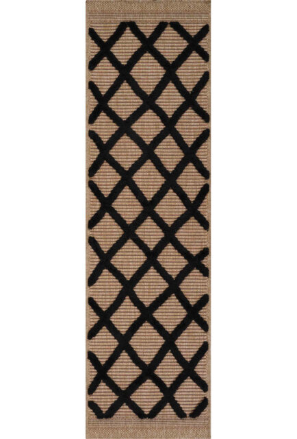Deborah Geometric Shapes Braided Indoor / Outdoor Area Rug