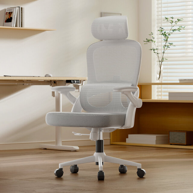 Ergonomic Office Chair, Desk chair with Adjustable Armrest, Headrest and Lumbar Support