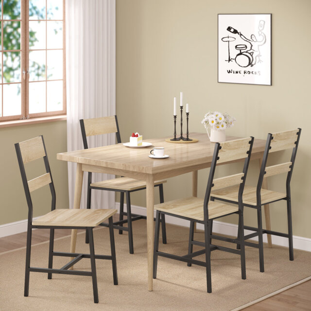 Dining Room Chairs Set Of 4, Kitchen Chairs, Living Room Chairs, With Metal Frame, Ergonomic Chair, For Kitchen Living Room Balcony, Industrial Style
