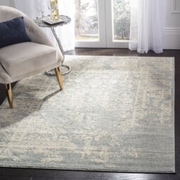 Eslinger Hooked Slate/Ivory Rug