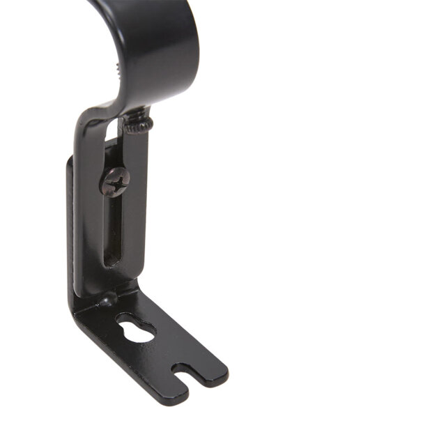 Black Aluminium Alloy, Resin Adjustable 3cm Bay Window Single Curtain Rod