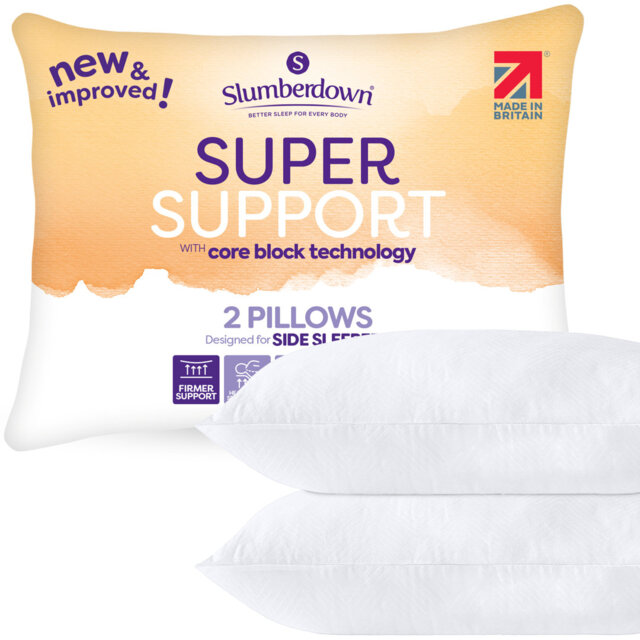 Polyester Super Support Firm Support Pillow (Set of 2) (Set of 2)