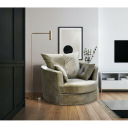 Bilbo Upholstered Swivel Barrel Chair