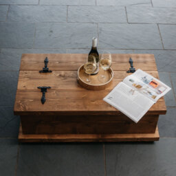 Barnsdall Solid Wood Rustic Chest Coffee Table