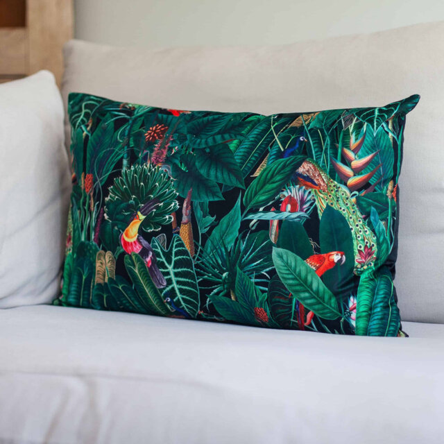 Animal Print Black Cushion