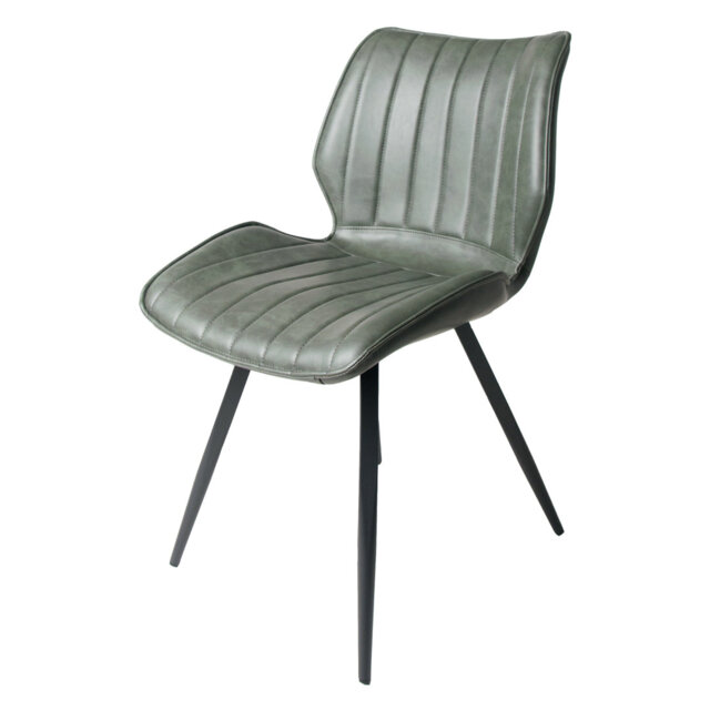 Gutierez Dining Chair Vegan Leather Forest Green SET OF 2
