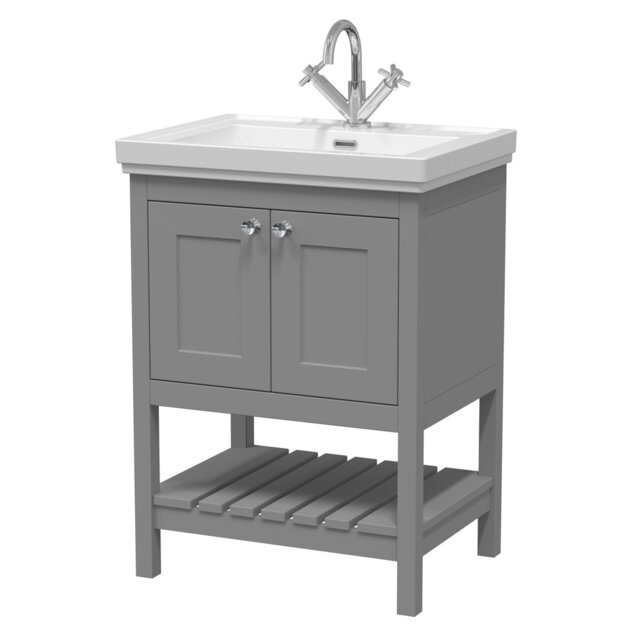 Bexley 630mm Single Bathroom Vanity with Integrated Fireclay Basin