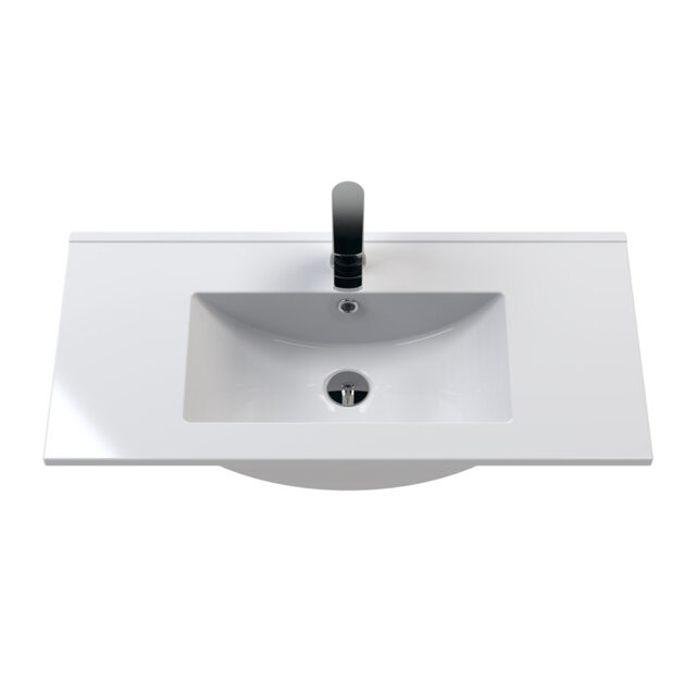 800mm Single Bathroom Vanity with Drop In Vitreous China Basin