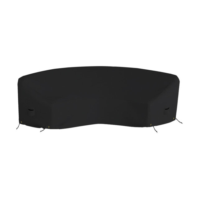 High Density Waterproof Outdoor Curved Sectional Sofa Cover, Durable & UV Resistant Patio Couch Cover