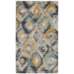 Nistler Power Loom Blue/Yellow Rug