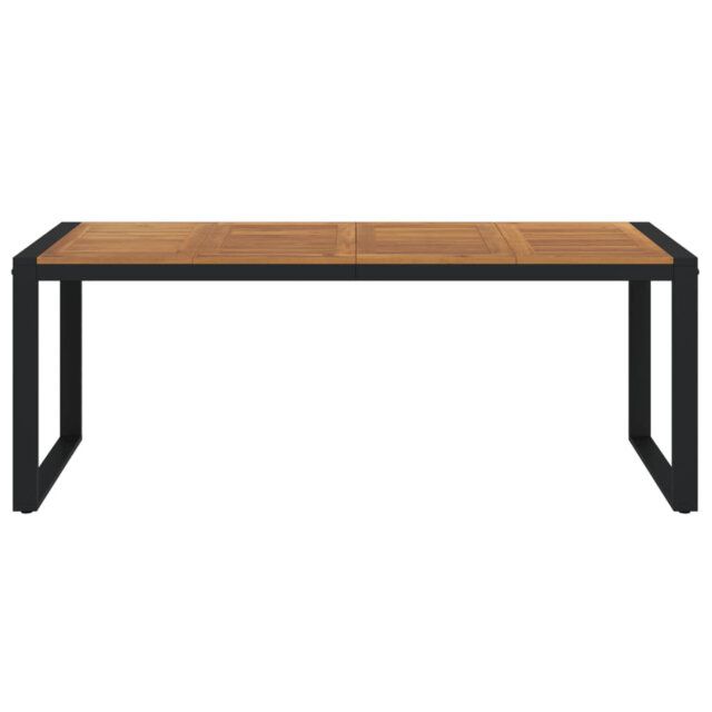 Latitude Run Garden Table With U-Shaped Legs 140X80x75 Cm Solid Wood Acacia