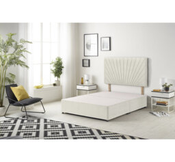 "Sealcove Etheral Velvet Divan Bed Base with 32"" Upholstered Headboard"
