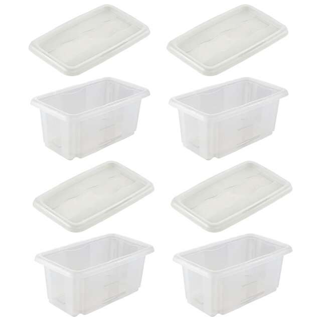 Set of 4 Turn Around Stacking Box 7 Litre With Lid