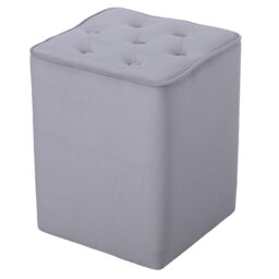 Hepler 40cm Wide Velvet Tufted Square Solid Colour Pouffe Ottoman