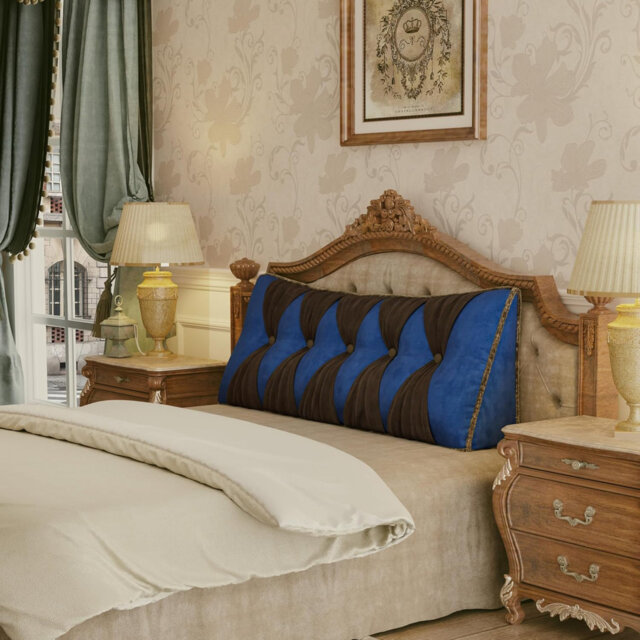 Sit-up Back Comfort Headboard Wedge Reading Pillow Triangular Back Support Backrest Cushion for Sitting Up on Queen Bed