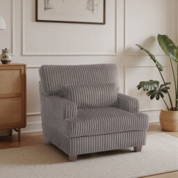 Ermia 92Cm Wide Modern Armchair with Solid Wood Legs