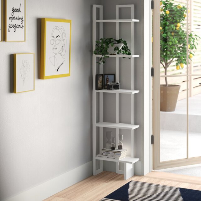 Alica 180cm H x 45.2cm W Corner Bookcase