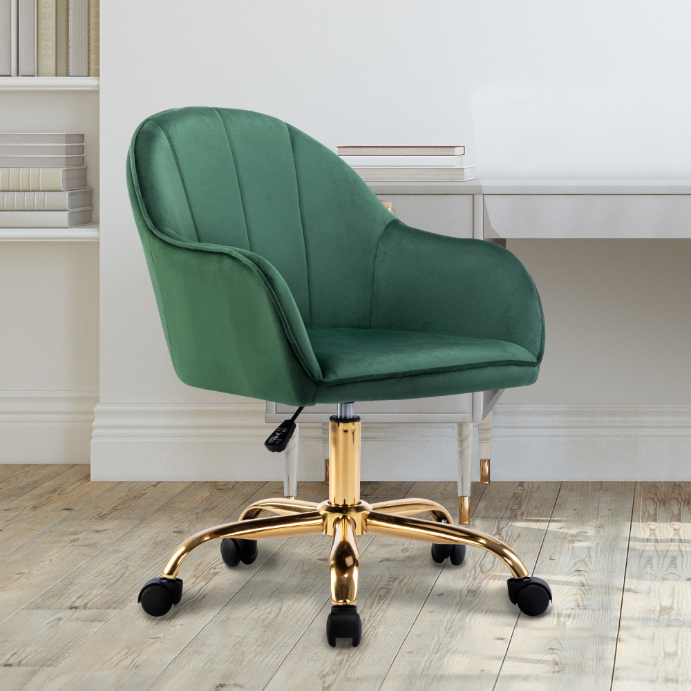 Edgar Velvet exclusive Office Chair with Gold