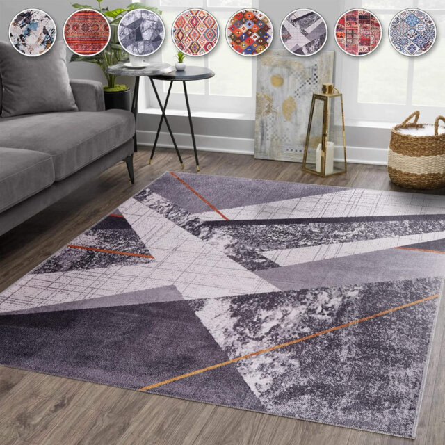 Traditional Area Rug Modern Non Slip Mat Large Entryway Rugs Washable Carpet Pad For Bedroom - 1005
