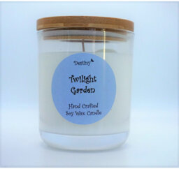 Twilight Garden Scented Jar Candle with Glass Holder