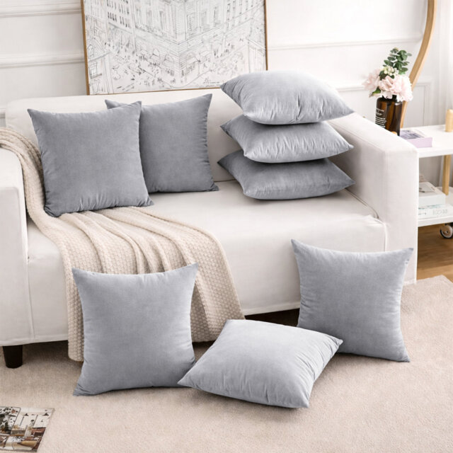 Luxury Velvet Soft Decorative Throw Cushion Cover Set of 8 Cases