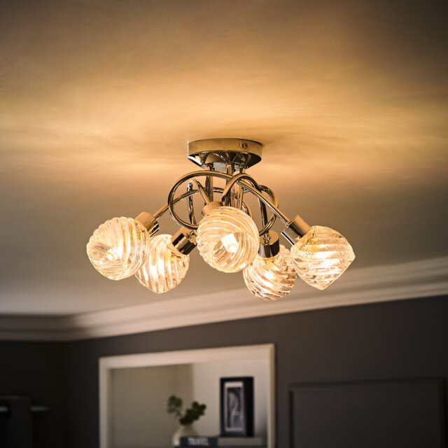 Donelson Glass Semi Flush Mount