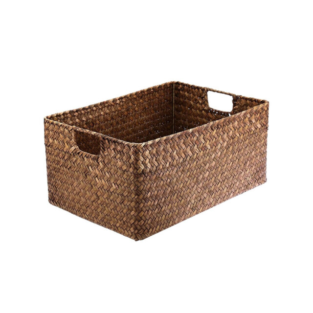 Seagrass Storage Opened Basket Decorative Baskets for Bathroom Storage Organiser Box
