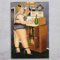 Beryl Cook Drinkies Ceramic Wall Art Tile 300X200
