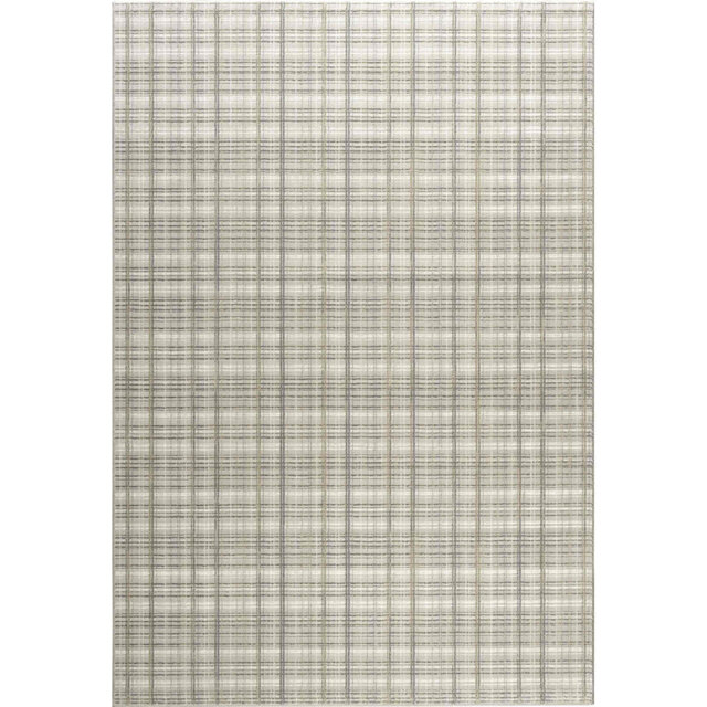 Aglaia Plaid Power Loom Beige Area Rug