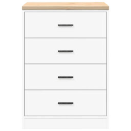 Solid Wood Single Storage Cabinet ( 85cm H x 60cm W x 51cm D)