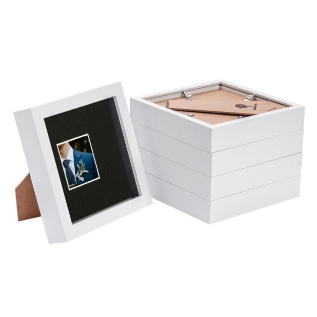 Bevelled Shadow Box Picture Frame with Mat