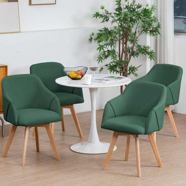 Swivel Linen Modern Upholstered Back Dining & Side Chair
