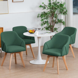 Swivel Linen Modern Upholstered Back Dining & Side Chair