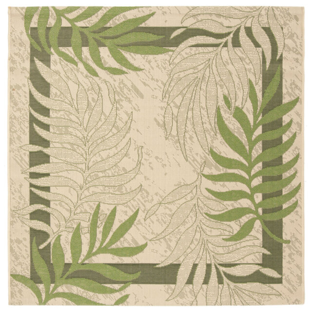 Allick Cream/Green Indoor/Outdoor Rug