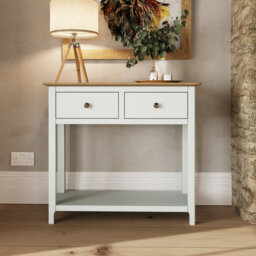 Casiano 85cm Solid Wood 2 Drawer Console Table