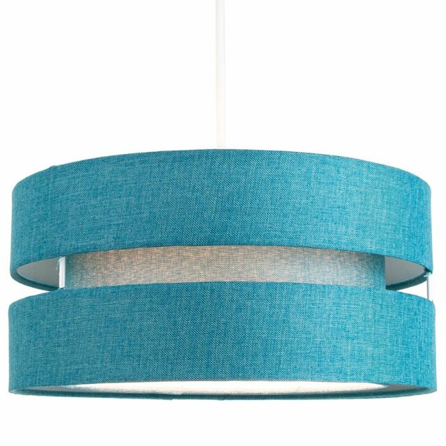 Contemporary Quality Linen Fabric Triple Tier Ceiling Pendant Light Shade