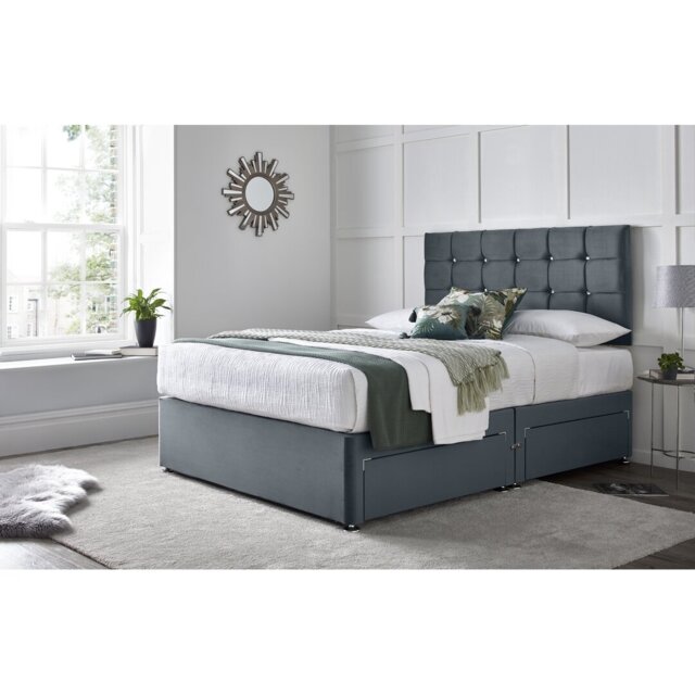 "Preetam Divan Bed with 24"" Headboard on Struts"