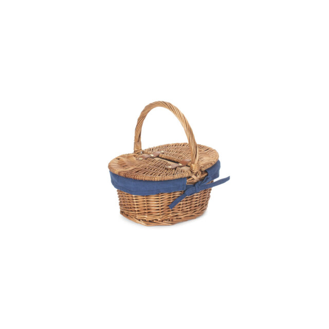 Wicker Child Sized Picnic Basket with Lining