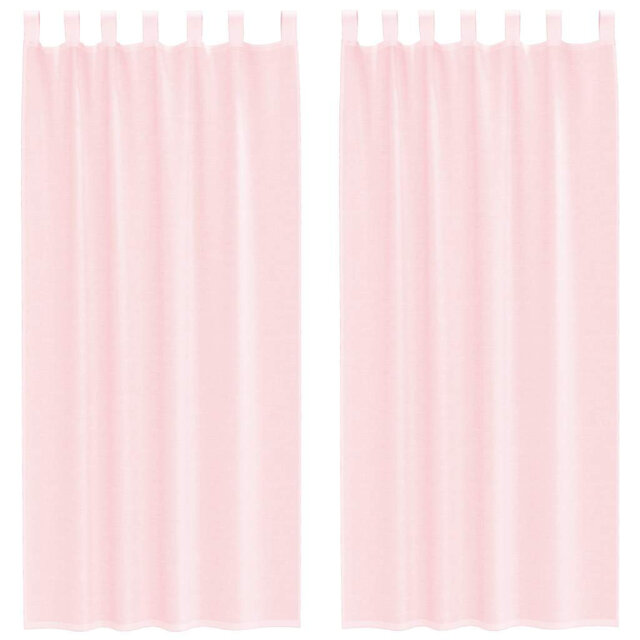 Fabric Semi Sheer Rod Pocket Curtain Pair
