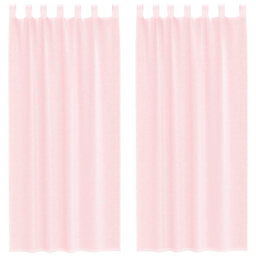 Fabric Semi Sheer Rod Pocket Curtain Pair
