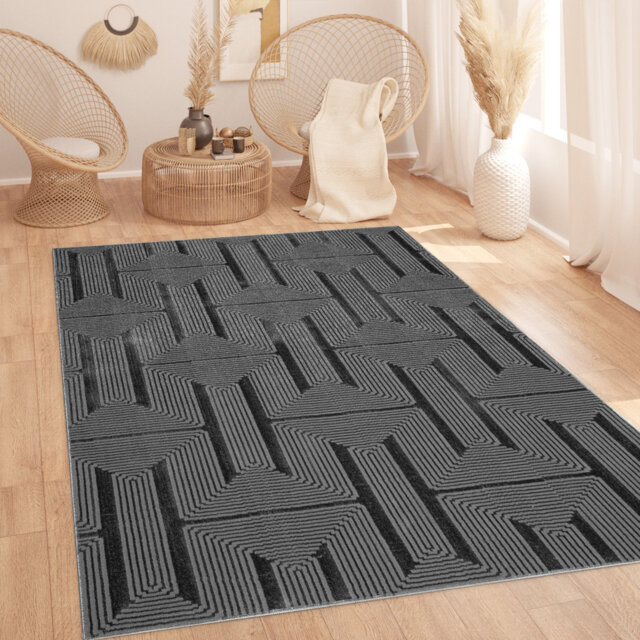 Deddrick Abstract Indoor / Outdoor Area Rug