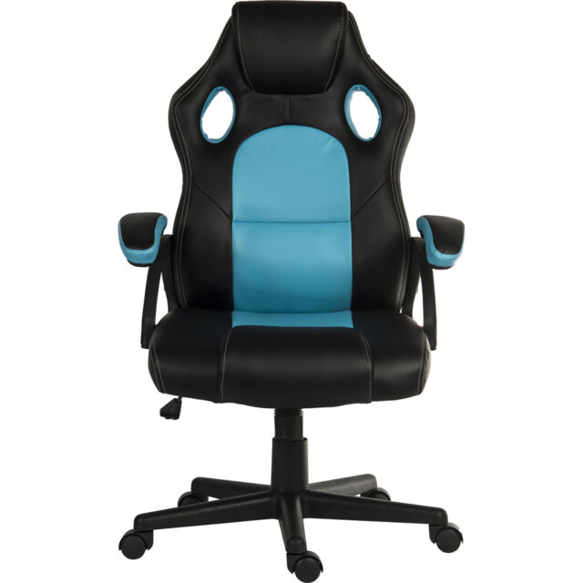 Inbox Zero Anacletus Adjustable Reclining Ergonomic Faux Leather Swiveling PC & Racing Game Chair in Black