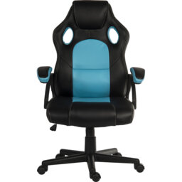 Inbox Zero Anacletus Adjustable Reclining Ergonomic Faux Leather Swiveling PC & Racing Game Chair in Black