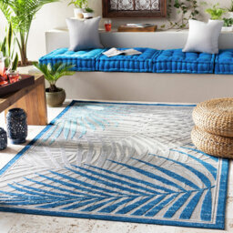 Cephas Dark Blue/Aqua Indoor/Outdoor Rug